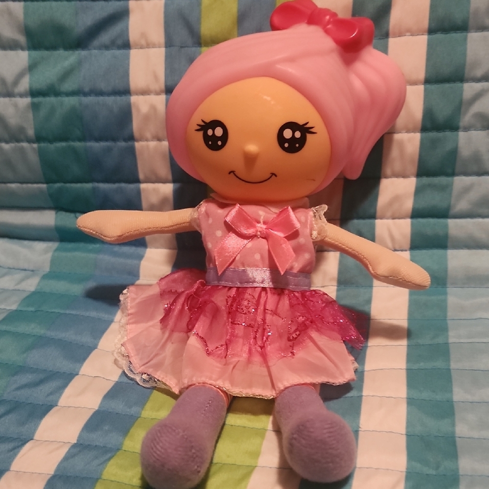 Pink and Purple Plush Doll